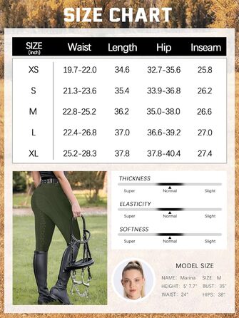 Жіночі штани для верхової їзди DMVOD з силіконовим зчепленням - зручні та стильні рейтузи для жінок (зелений, XS)