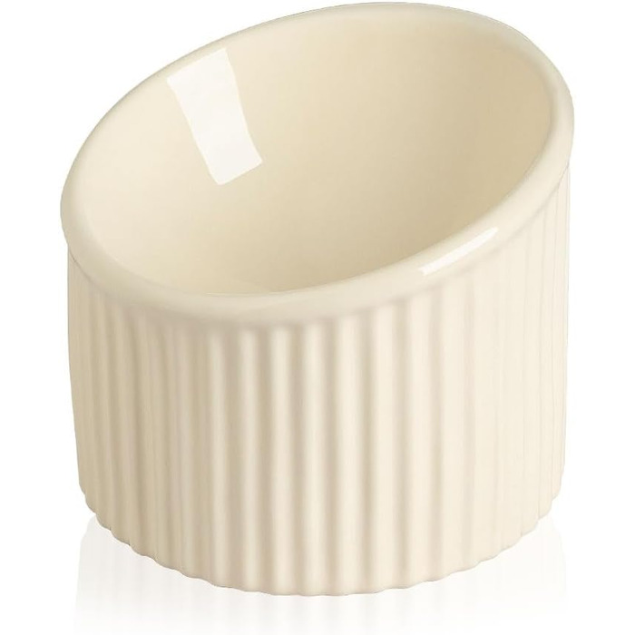 Підвищена керамічна годівниця для котів Sweejar, нахилена, 350 мл, бежева - для здоров'я спини