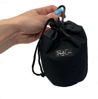 Сумка для ласощів для собак Pops & Coco Leckerli-Tasche, чорна. Ідеальна для тренувань, прогулянок, походів та подорожей.