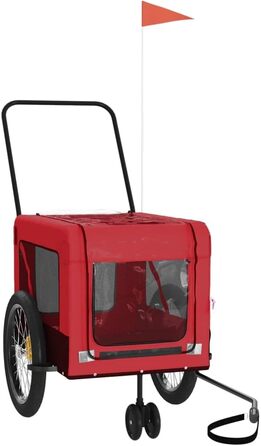 Причіп для велосипеда Gecheer для собак, чорний, з оксфордської тканини та металу, вантажний, транспортний, 93934, зелений (135 x 68.5 x 73.5 см, червоний)