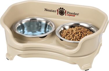 Neater Feeder Express – підвищена годівниця для собак з нержавіючої сталі, для малих порід, колір мигдальний
