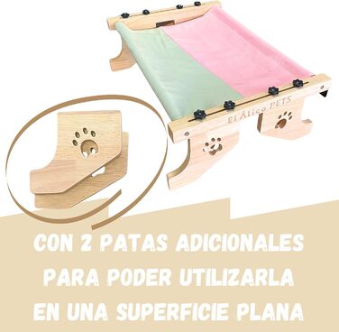 Накидка-гамак для кота, гамак для кота на вікно, підвісний гамак для кота на 2 ніжках або гамак для кота на 4 ніжках, котяче ліжко, радіатор, гамак для котів, велике котяче ліжко сірого/рожевого кольору