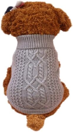 Пуловер для собак, теплий зимовий пуловер з коміром-стійкою для цуценят та собак середніх розмірів