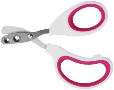 Триммер для кігтів котів з захистом, подвійний отвір, 4 шт. (білий, червоний)