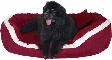 Ортопедичне ліжко для собак Tierlando® Pepper, ліжко-софа для собак, XL, віскоеластична піна, велюр, сірий, 110 см, велике та м'яке, PE4, розмір L +