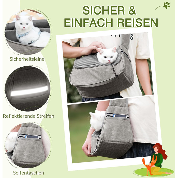 Сумка-переноска для собак та котів ALLSOPETS, сірого кольору, до 5 кг