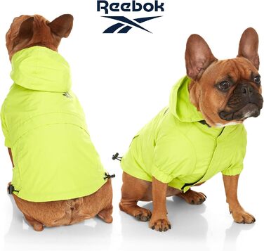 Reebok Дощовик для собак з капюшоном, водонепроникна куртка для малих і великих порід, регульований шнурок, легкий і гіпоалергенний