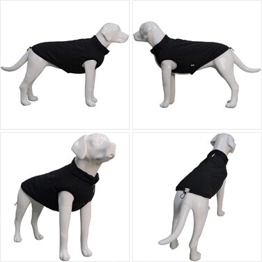 Водонепроникна флісова жилетка для собак Lovelonglong - чорна, 3XL