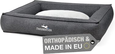 FREUDENTIER® Ортопедичне ліжко для собак | M-XXL | Прачне та легке у догляді | Преміум якість, Made in Europe | Для великих, середніх та маленьких собак (L 100x70cm)