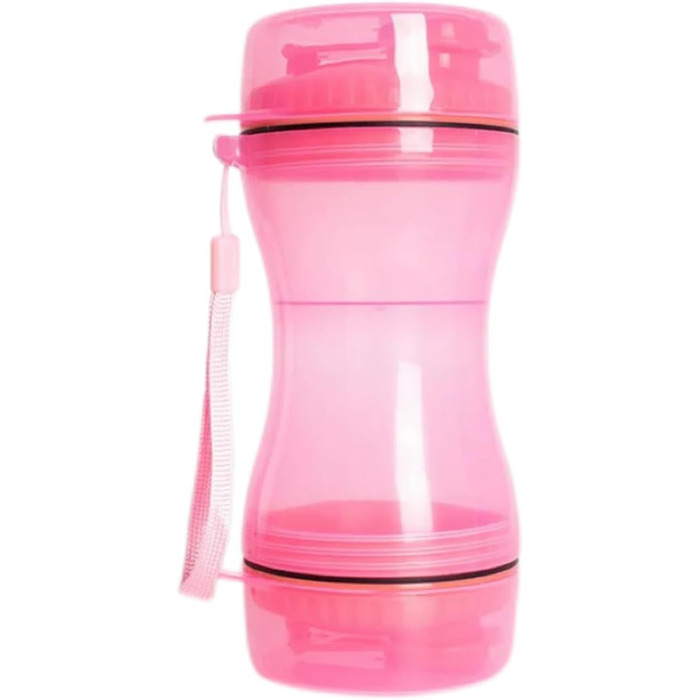 Водяна пляшка для собак з дозатором води та контейнером для корму, ідеальна для прогулянок та подорожей