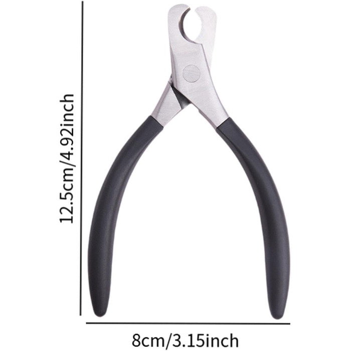 Ножиці для обрізання кігтів тварин, ножиці для кігтів, інструмент для догляду за домашніми тваринами, сталеві (чорні)