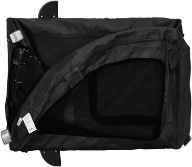 Причіп для тварин на велосипед, чорний, Оксфорд та залізо, 137 x 68 x 72 см