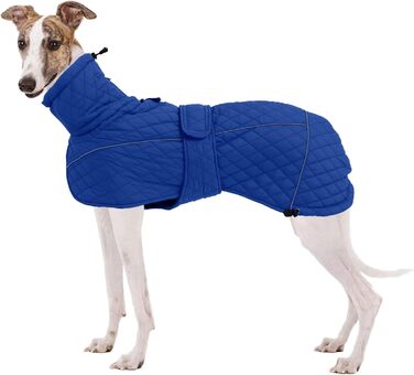 Зимовий теплий куртка Babypet для собак середніх та великих порід, водонепроникний, з блискавкою та отвором, відбиваючий, регульований, для холодних умов, Marineblau (gesteppt)