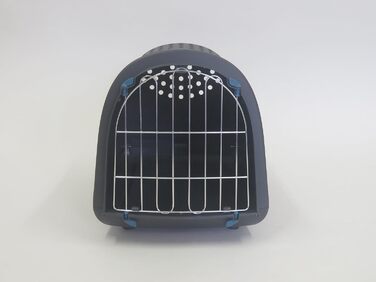 Транспортний бокс для котів та кошенят New Life 40x50 см, антрацит | екологічний, з переробленого пластику