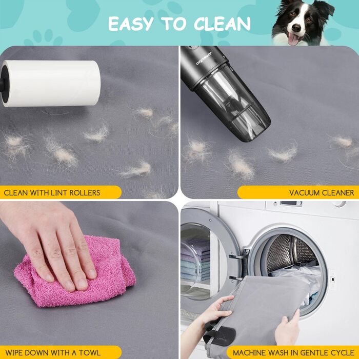 Чохли на сидіння для собак Nobleza: водонепроникні, зносостійкі, універсальні, 140x110 см (Сірий)