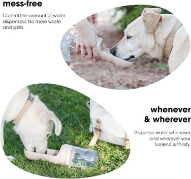 Складана пляшка для води для тварин Pebble Pet, 284 мл, з фільтром, портативна, для собак та котів, виготовлена з безпечного пластику, для прогулянок та подорожей
