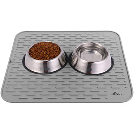 Килимок для собак та котів LuxPal великого розміру, силіконовий, антибактеріальний, сірий