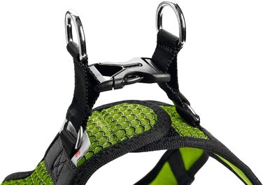 Шлейка для собак HUNTER HILO COMFORT, лімоний колір, розмір M-L, з сітчастого матеріалу, світловідбиваючі елементи, легка, сучасний дизайн