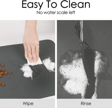 Килимок для годування собак та котів ThinkPet 60x40 см, силіконовий, неслизький, водонепроникний, сірий