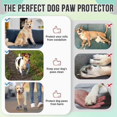 Чоботи для собак SlowTon, захист лап, 4 шт. Дихаючі собачі чоботи для активного відпочинку на вулиці з неслизькою підошвою, регульованою застібкою-липучкою, відбиваючими елементами. Підходять для собак маленьких, середніх та великих порід. Колір: Чорний. 