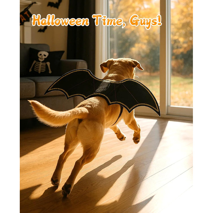 Костюм на Хелловін для собак: крила кажана, карнавальний костюм для тварин, для цуценят, маленьких, середніх та великих собак, веселе косплей, розмір L-XL