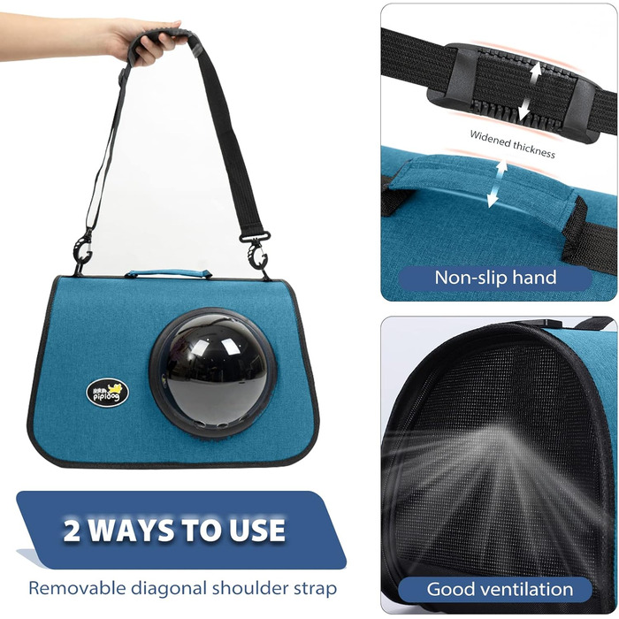 PETCUTE Транспортна сумка для кота/собаки, 41 x 25 x 27 см, складний бокс, дихаючі отвори, схвалено авіакомпаніями, темно-зелений