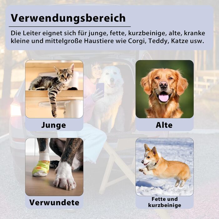 Сходинки для собак 2-в-1 зі справжнього дерева (сосна) – складані, протиковзні, для виходу на вулицю, до 80 кг, 100×46×9 см