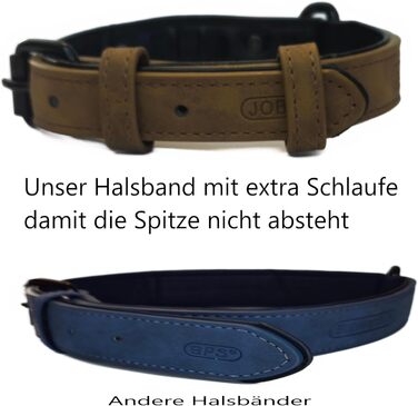 Шкіряний нашийник для собак та котів Jack O Be (XXL, чорний) з можливістю персоналізації