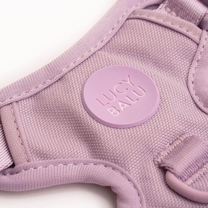 Шлейка для котів LucyBalu® Explorer з повідком | Безпечна шлейка з відділенням для AirTag | Lila XS/S