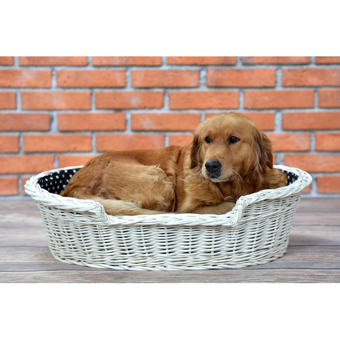 Гніздо для собак з лози e-wicker24 502-60, коричневе, 60x43x19 см (80x60x26 см, бежеве)