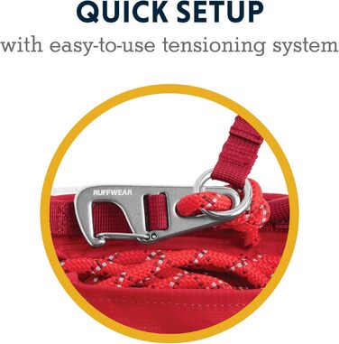 Ruffwear Knot-a-Hitch™ система для вигулу собак на кемпінгу, тросова лінія для прив'язі, туристичне рішення