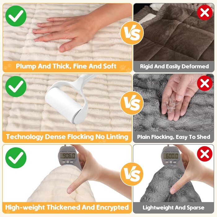 Плед на диван для собак, фланелевий, 70 x 150 см, бежевий. М'який, зручний, антиковзаючий, для захисту дивану. Машинне прання.