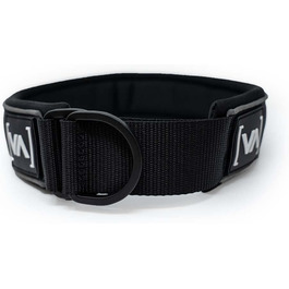 VITOMALIA® Легке відбиваюче нашийник для собак з зупинкою, 4 см, міцний нейлон та м'який неопрен, для середніх собак, чорний (4 см/M = 43 см-51 см)