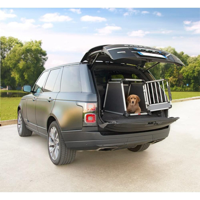 Транспортний бокс для тварин LAMPA 60501: алюмінієвий, розмір 60x50x55 см, тканинна підкладка