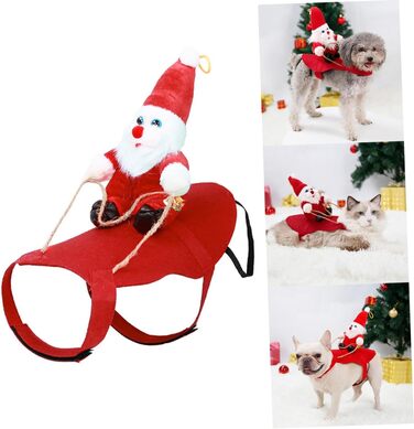 Костюм для собаки FRCOLOR: теплий зимовий наряд для собак та котів, костюм Святого Миколая, теплий зимовий одяг для тварин, розмір XL