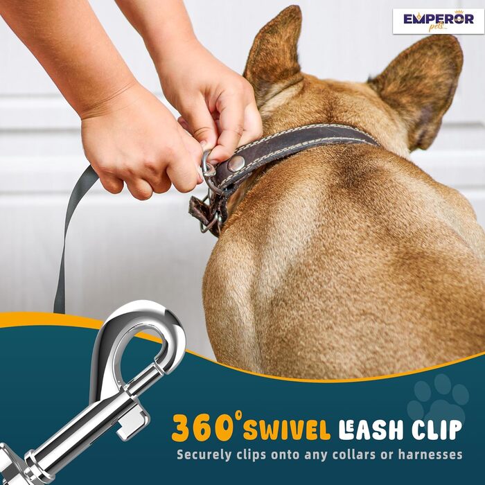 Рулетка для собак Emperor Pets Aura BW26, біла, до 50 кг, міцна, з антиковзною ручкою та світловідбиваючою стрічкою, для середніх і великих порід