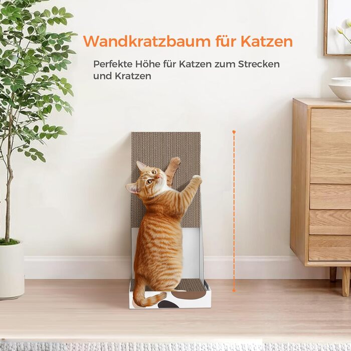 Котячий когтетопка ComSaf L-подібної форми, 64 см, з картону, для кішок, когтеточка, аксесуари для котів, когтеточки, котячі меблі