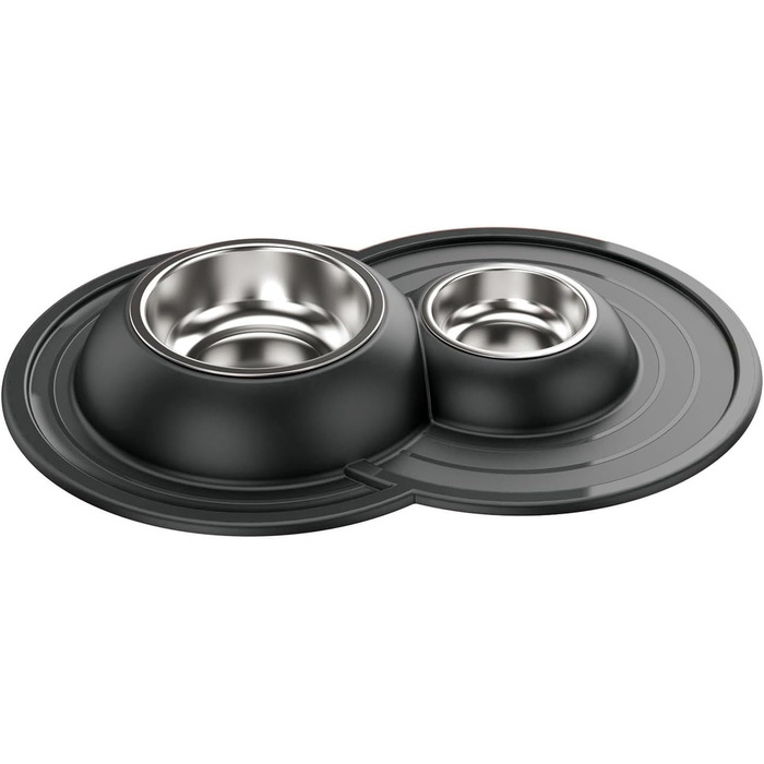 Миска для кота Patam з нержавіючої сталі з антиковзною підкладкою, італійського виробництва, Jerry Grün (Tom Grau)