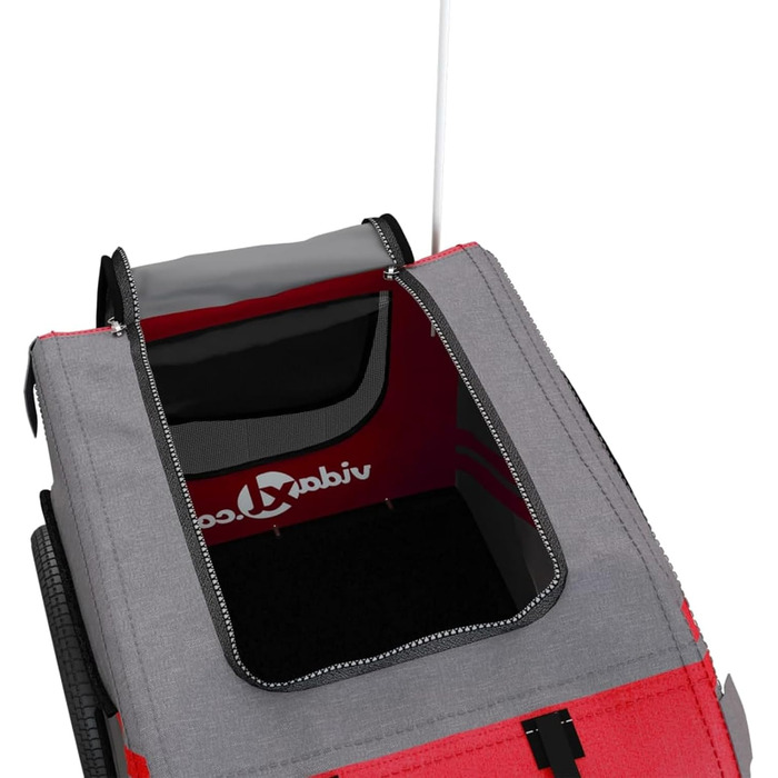 Фahrradanhänger від BaraSh: Причіп для велосипеда для собак та дітей, червоний та сірий, Oxford-Gewebe, сталь