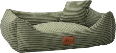 Крісло-лежанка для собак Leo4dog Olive, 100x80 см - зручне та миюче ліжко для маленьких, середніх та великих собак