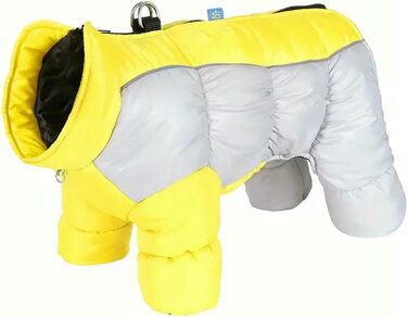 Тепла зимова куртка для собак, червона XXXL: ізольована, з високим коміром та світловідбиваючими елементами