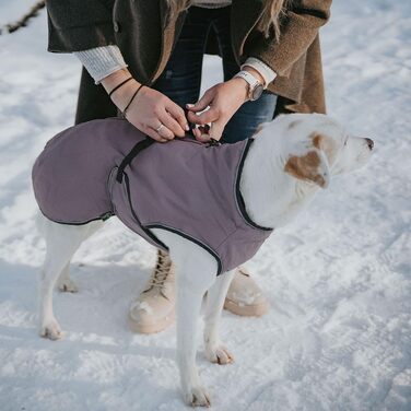 HUNTER Hundemantel Uppsala: рожевий теплий дощовик для собак, 2в1, розмір 35