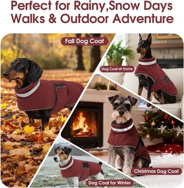 Зимова куртка для собак середнього розміру ASENKU, флісова, водовідштовхувальна, з отвором для шлейки, світловідбиваюча, в клітинку, зелена (M, червона)