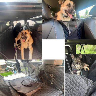 Захисний чохол на сидіння автомобіля для собак AsFrost, PU-шкіра, водовідштовхувальний, стійкий до подряпин, з жорсткою основою, для подорожей, кемпінгу, собачої лежанки