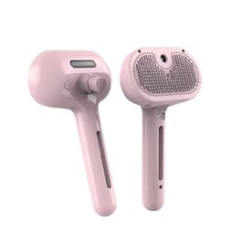 Щітка для котів ZottelBürste Vierpfotenmarkt з автоочищенням та розпилювачем – для блискучого хутра, рожева