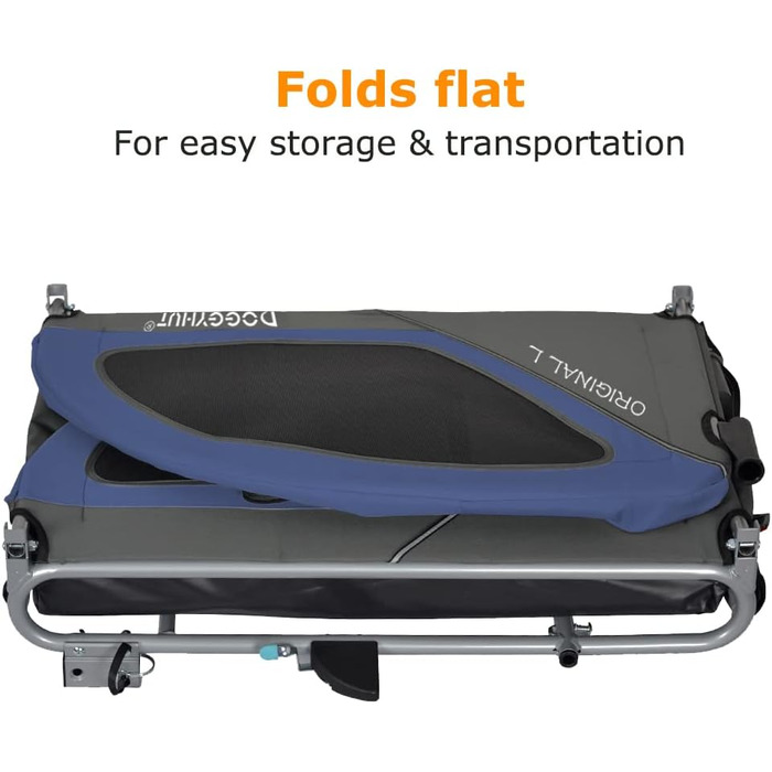 Фаррад-причіп для собак Doggyhut Tiggo 80405 (Блакитний) - 2 в 1: причіп та візок для собак до 35 кг