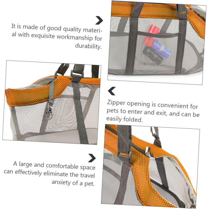 Сумка-переноска для тварин Toddmomy Mesh: дихаюча, для собак та котів, легка, складається, велика для цуценят та маленьких тварин