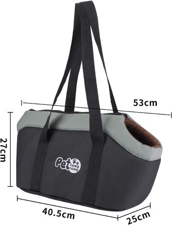 Сумка-переноска для собак маленьких порід, чорна: зручна та портативна переноска для тварин, ідеальна для подорожей та прогулянок на свіжому повітрі.