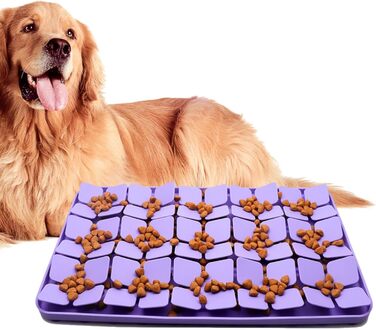 Силіконовий килимок для котів та собак, Slow Feeder, зменшує нудьгу, фіолетовий