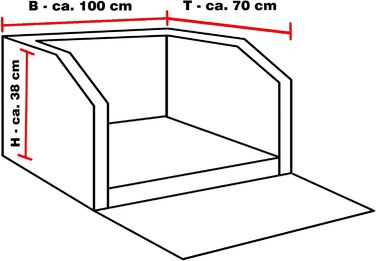 CopcoPet – дорожнє ліжко для собаки в багажник 100x70x38 см, екошкіра, водостійке та стійке до подряпин, захист багажника, автоліжко з кріпленням, чорне